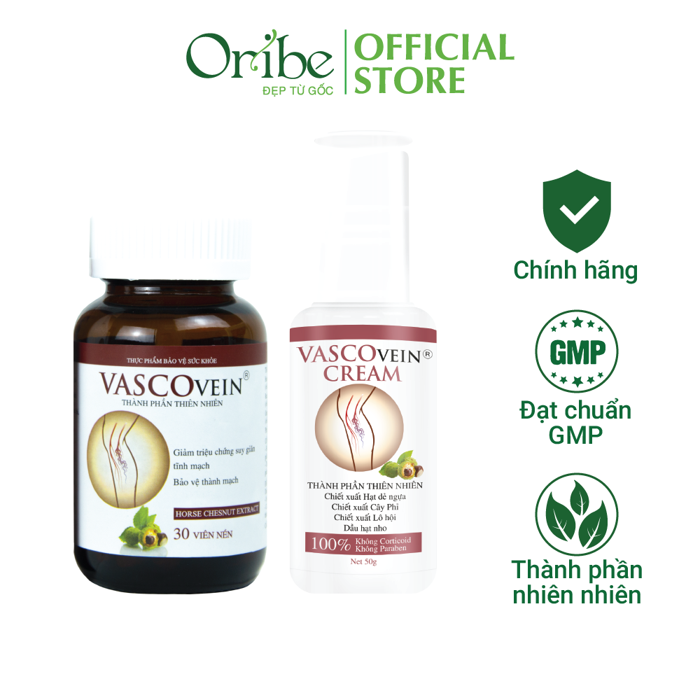 Combo Suy Giãn Tĩnh Mạch Vascovein Dân Khang Giúp Giảm Sưng Đau Tê Phù Chân