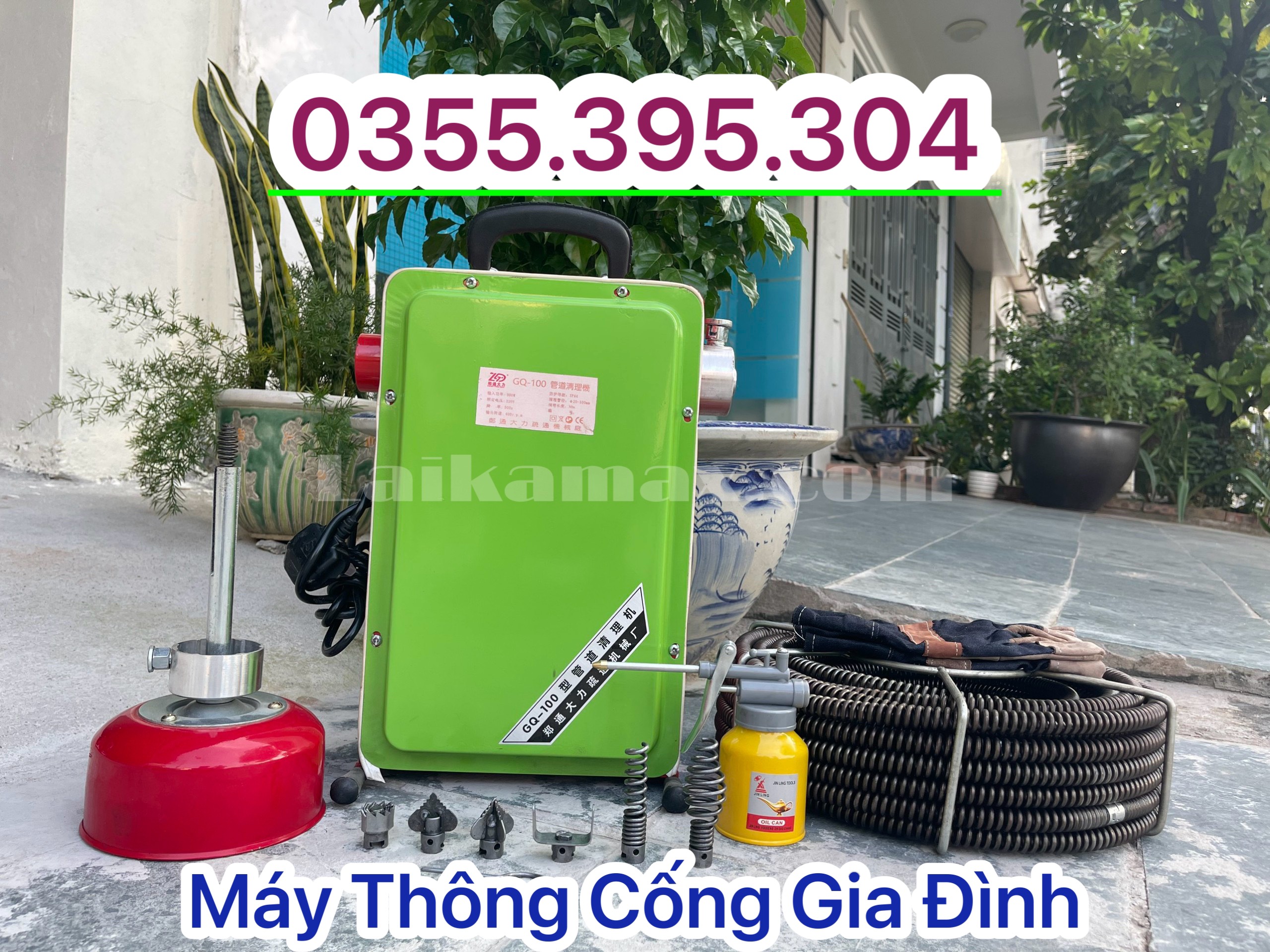 Máy thông cống GQ100 CÔNG SUẤT 900W GỌI ĐIỆN / ZALO 0355.395.304