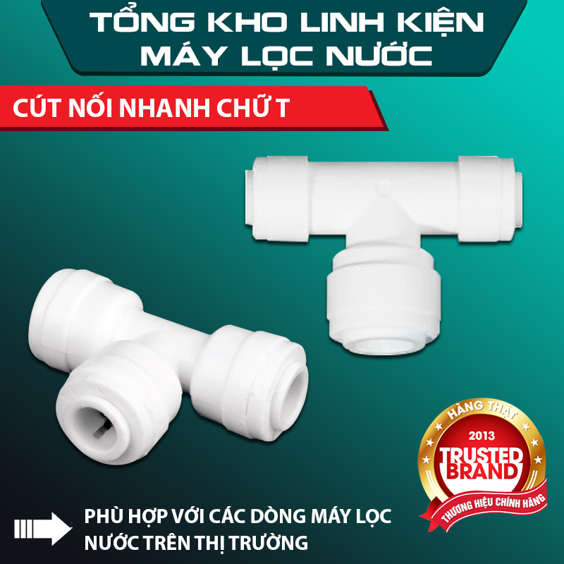Combo 3 cút chữ t chia nước phi 6 ,cút chữ t chia nước phi 6
