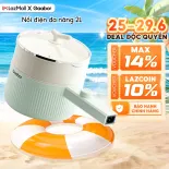 Nồi nấu đa năng dung tích 2L Gaabor EC-20M01A/EC-20E01B nồi lẩu hấp điện đa năng 2 mức nhiệt men chống dính kèm xửng hấp công suất 600W - Bảo hành 12 tháng 1 đổi 1