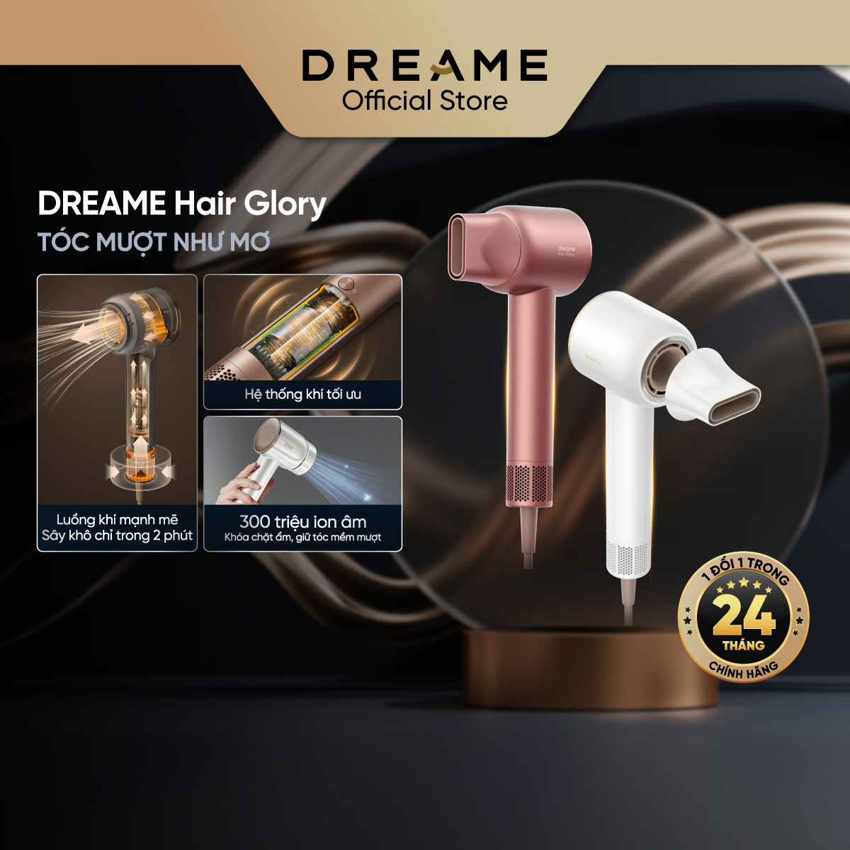 Máy sấy tóc Dreame Hair Glory Standard Bảo hành 24 tháng