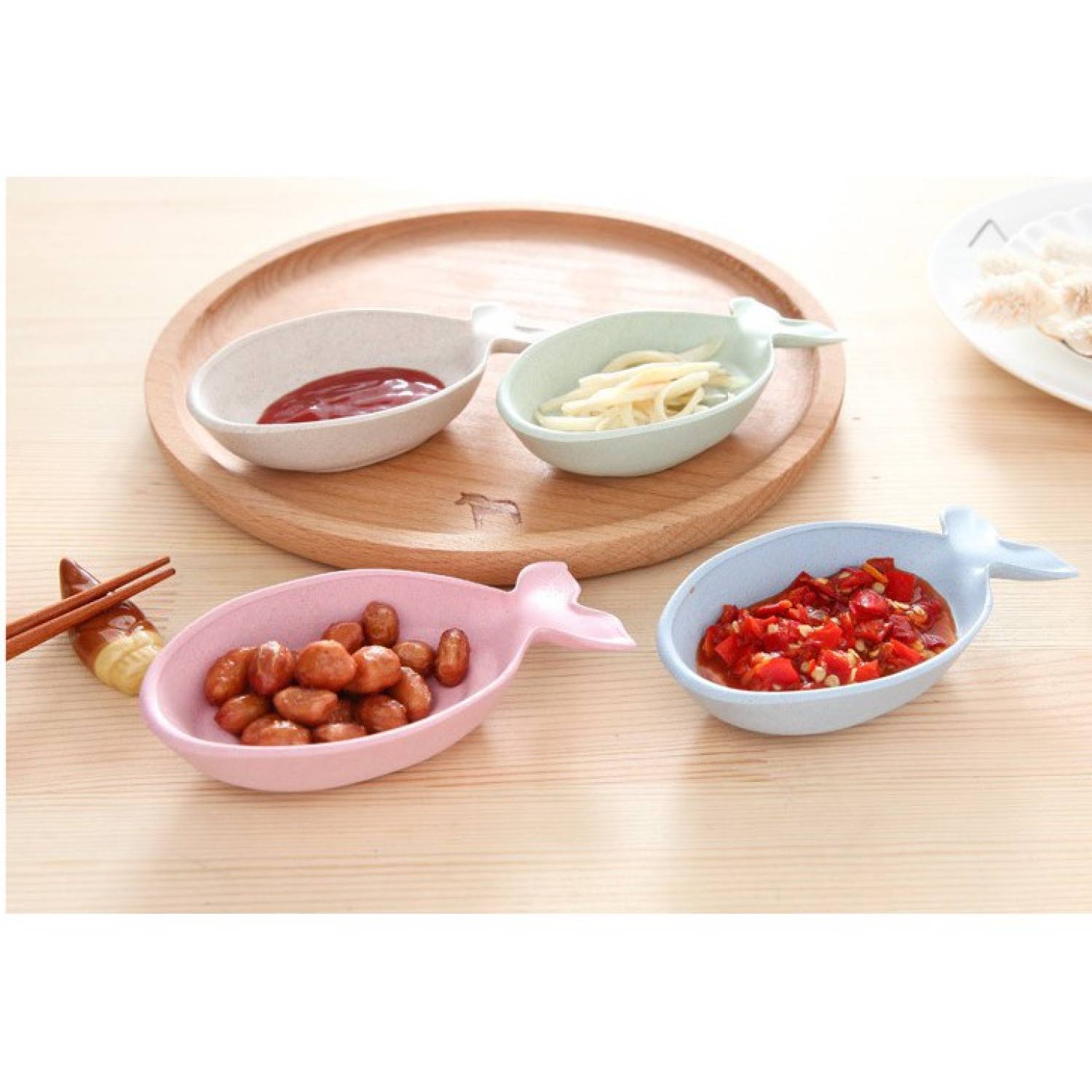 Chén đựng gia vị hình con cá lúa mạch xinh xắn CHIPCHIPGIADUNG chén nhỏ đựng gia vị nước chấm chén chấm bàn ăn lúa mạch hình cpn cá dễ thương an toàn cho sức khỏe giá rẻ chen nho cham gia vi ban an gia re Chipchipgiadung