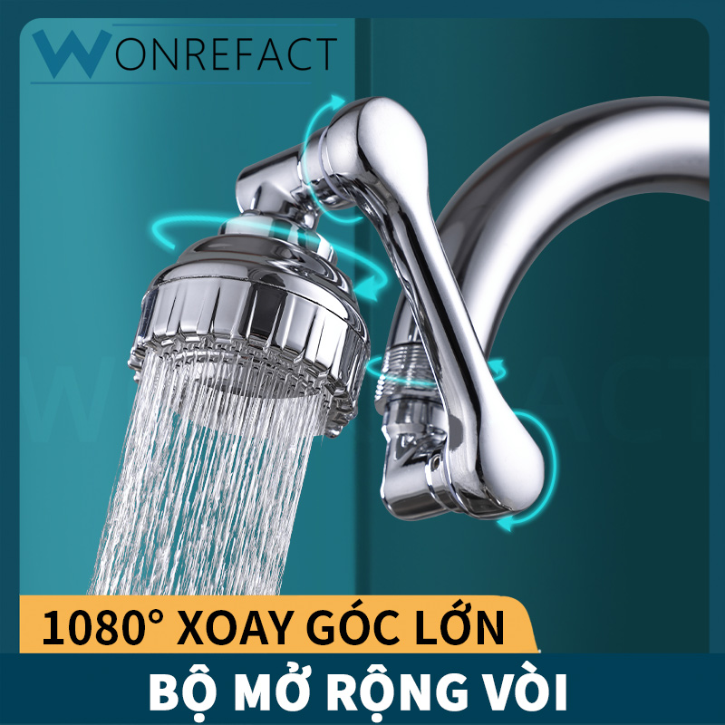 Vòi nước xoay 1080 ° đầu vòi xịt rửa bồn rửa thiết bị mở rộng nhà bếp bộ lọc vòi phun thông dụng vòi phun nước linh hoạt