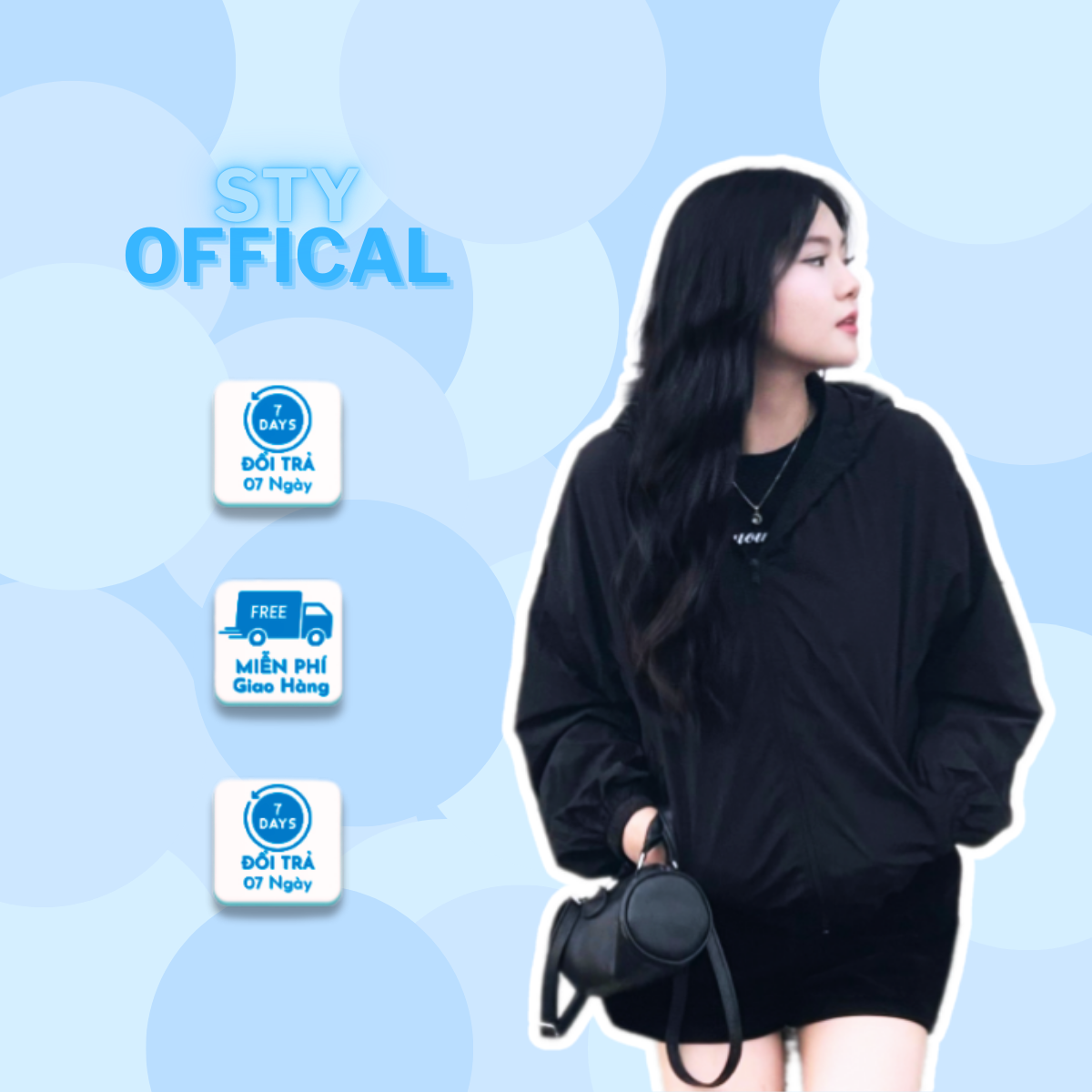 Áo Khoác Dù Nhiều Màu Có Mũ Dây Rút Chắn Gió Chống Nắng Hàn Quốc, Áo khoác gió nữ phong cách thể thao Basic G70