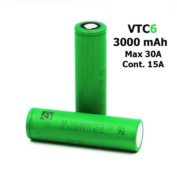 Pin sạc lithium-ion 18650 c6 -pin 18650 - độ xả 30a, dung lượng 3000mah