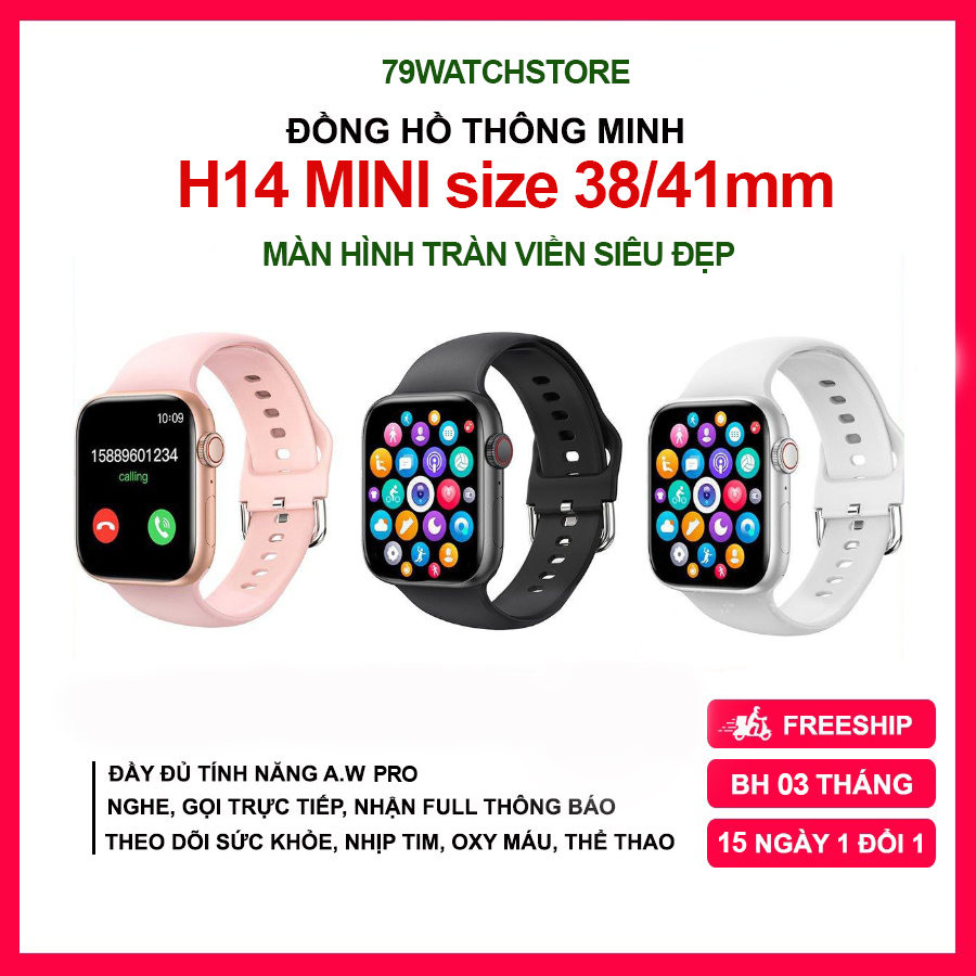 Đồng Hồ Thông Minh Series 8 H14 Mini size 38 41mm Viền Bóng
