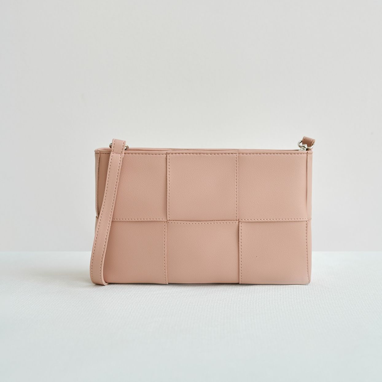 Olv - túi dusty rose weave shoulder bag