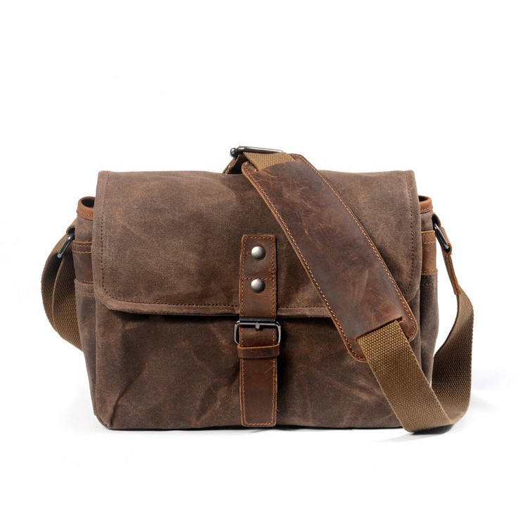 Túi chéo nam canvas da bò sáp vintage t03 - du mục store