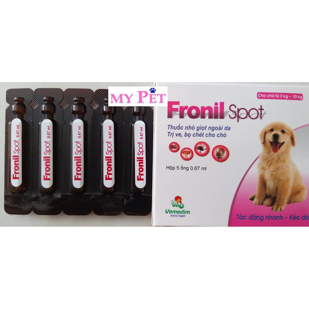 [HCM]FRONIL SPOT VEMEDIM 067ml - NHỎ GIỌT NGOÀI DA - DIỆT VE BỌ CHÉT CHO CHÓ