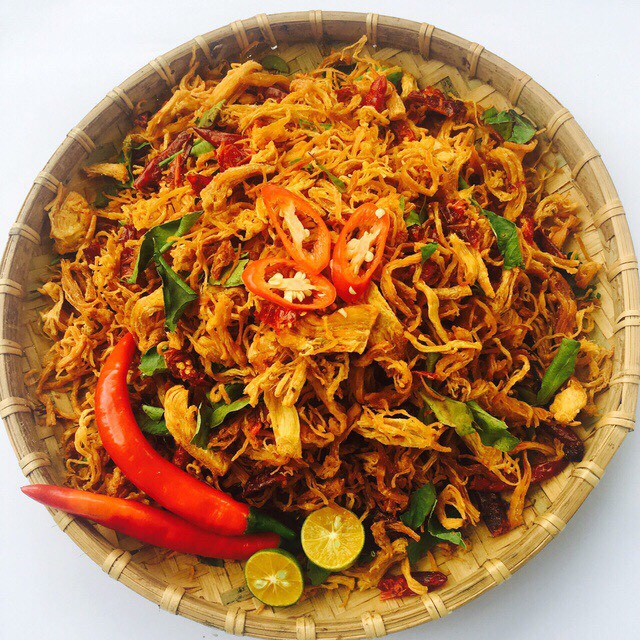 1kg khô gà lá chanh - Gà khô xé lá chanh