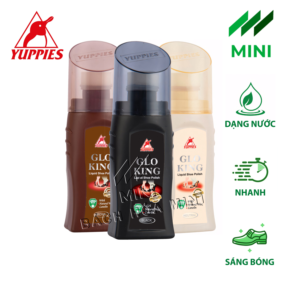 Xi đánh giày nước YUPPIES Glo-King Liquid 75ml