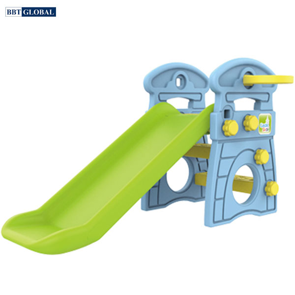 Cầu trượt lâu đài Hàn Quốc có ném bóng rổ CHD107 - cầu trượt cho bé, đồ chơi trẻ em, cầu tượt, đồ chơi vận động