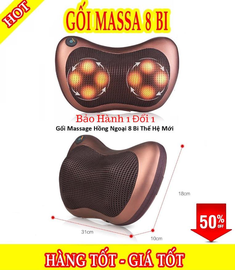 Máy Massage Cổ Thông Minh - Phù Hợp Cho Mọi Đối Tượng Gối Massage Vai Gáy Hồng Ngoại Loại 8 Bi Chính Hãng, Gối Massage Nhật Bản 8 Bi Nhập Khẩu, Gối Massage/ Gối mát xa 8 Bi Hồng Ngoại Công Nghệ Nhật ...