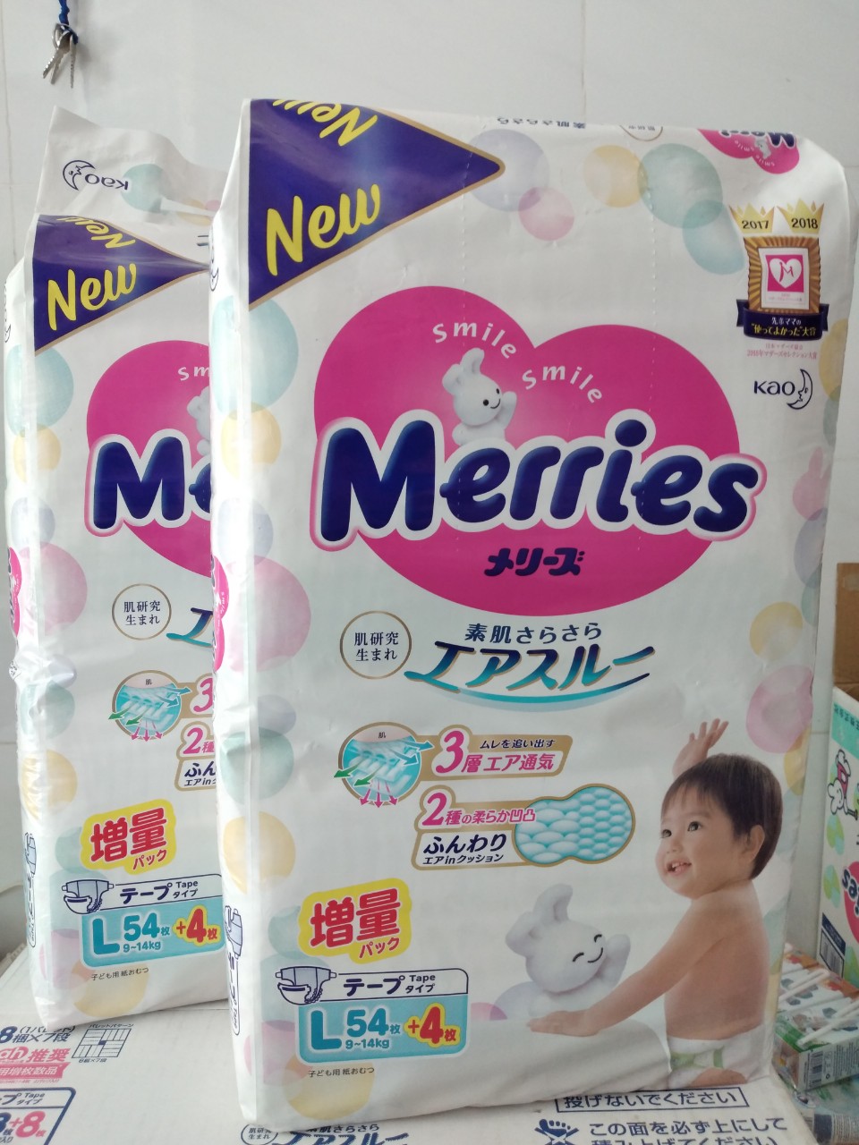 Meries cộng miềng Nội Địa Nhât size L54+4 dán