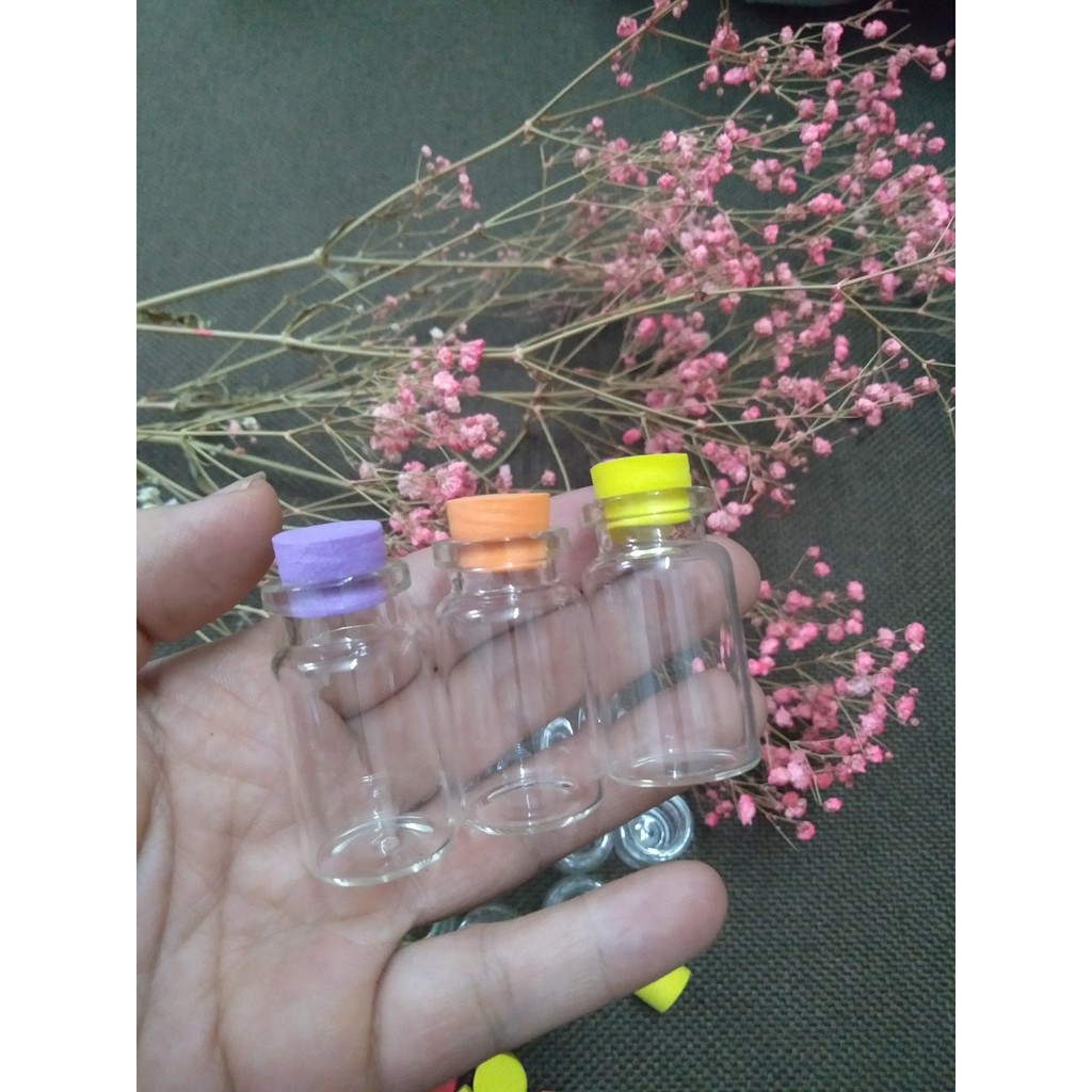Combo 10 lọ thủy tinh 5ml kèm nút xốp