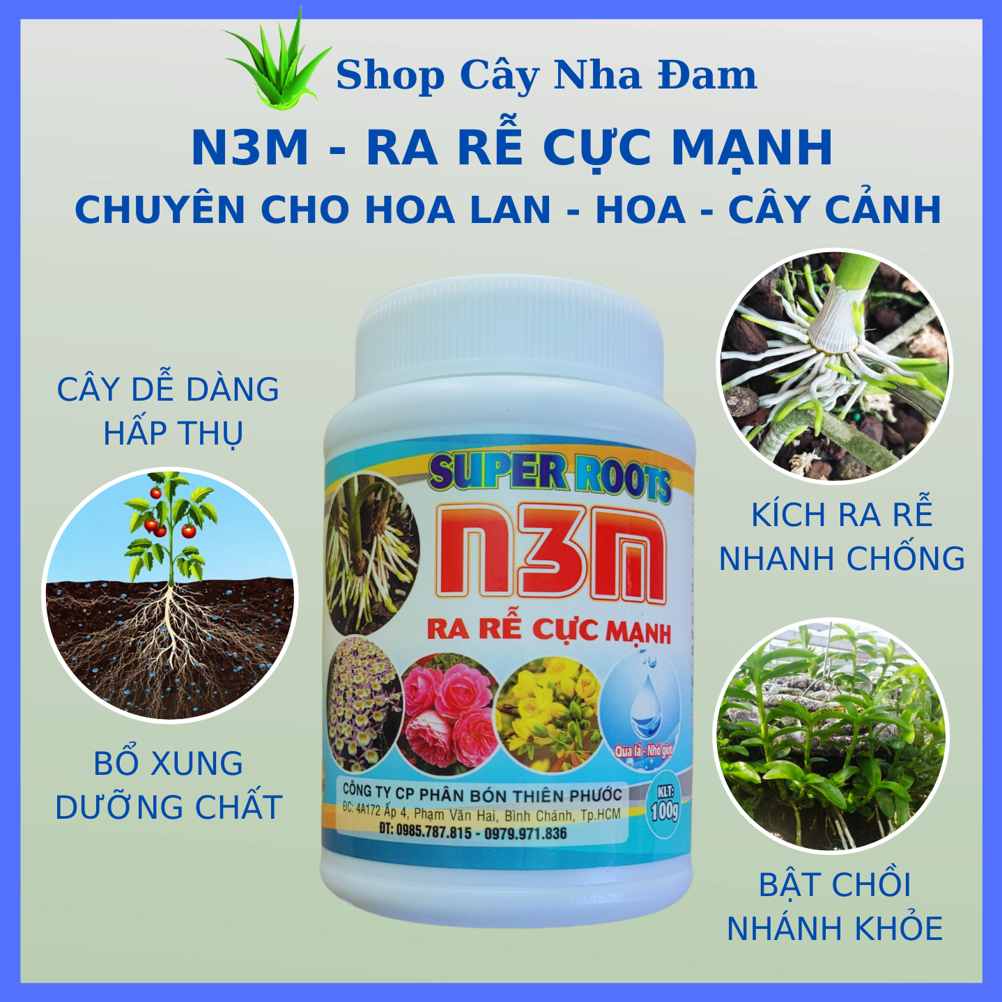 N3m phân bón kích thích ra rễ cực mạnh cho mọi cây trồng