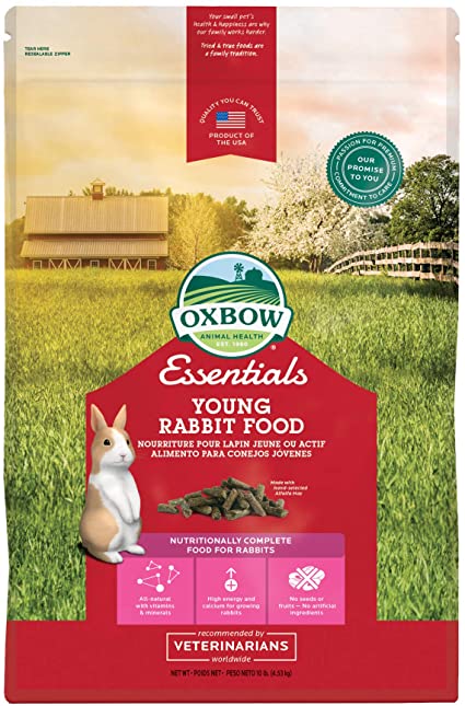 Thức ăn cỏ nén cho thỏ nhỏ oxbow essential young rabbit food