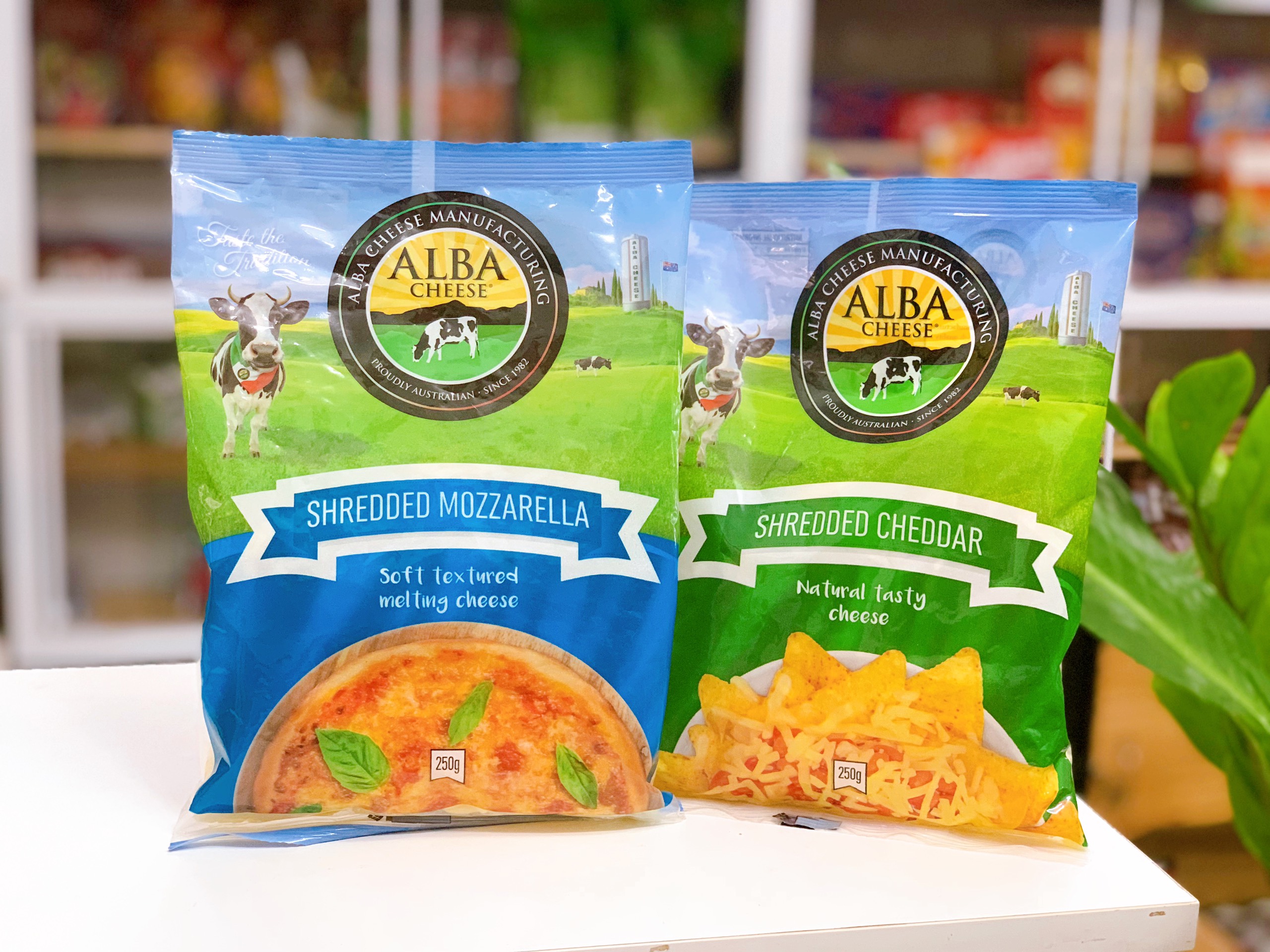 Phô mai sợi Cheddar và Mozzarella thương hiệu Alba cheese 250GR/gói