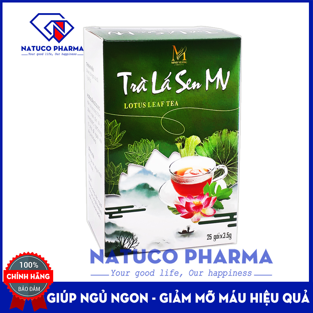 Lotus leaf tea trà lá sen MV - thành nhiệt, giảm cân, đẹp dáng - hộp 25 gói