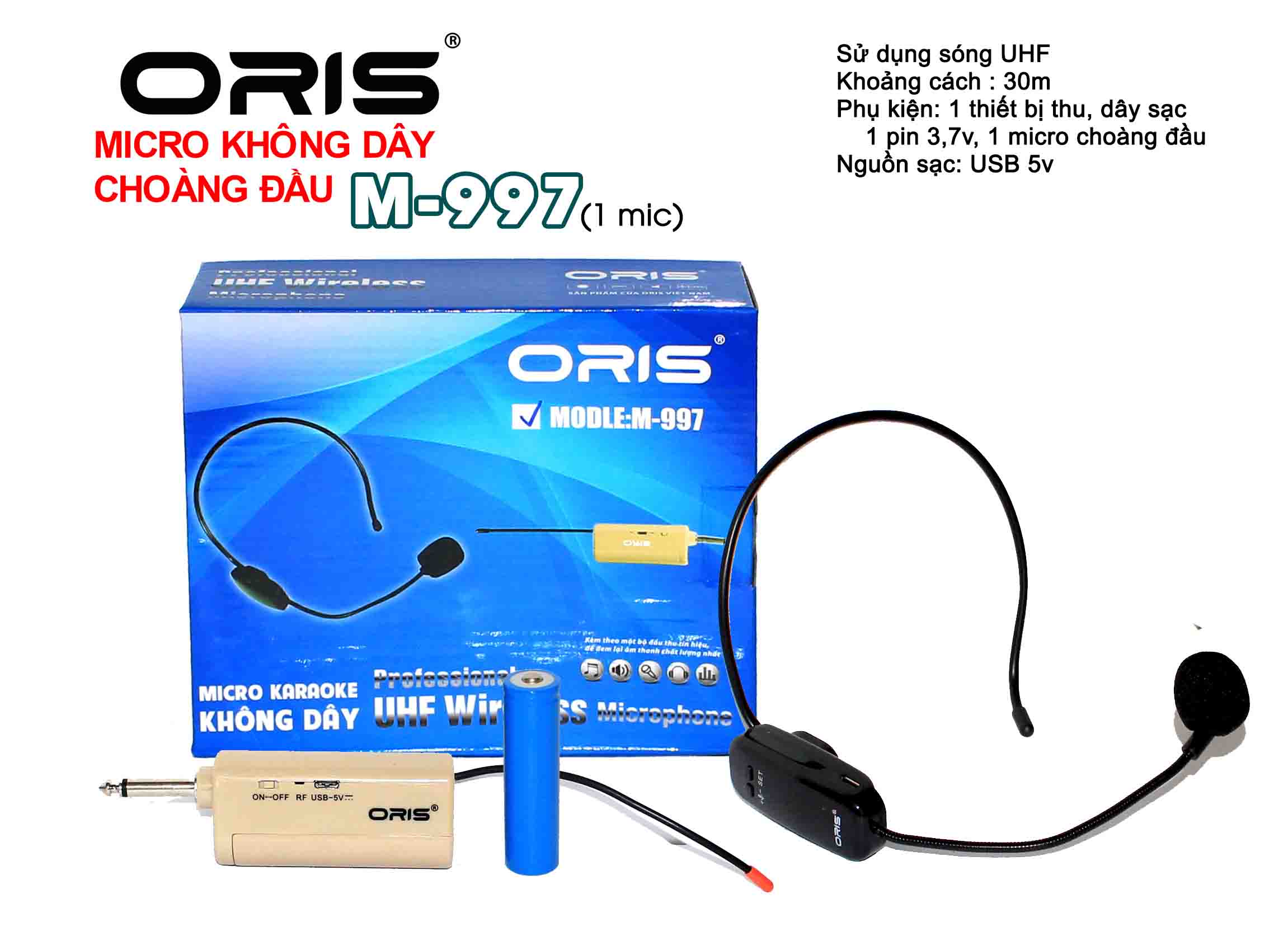 Micro không dây choàng đầu Oris M997