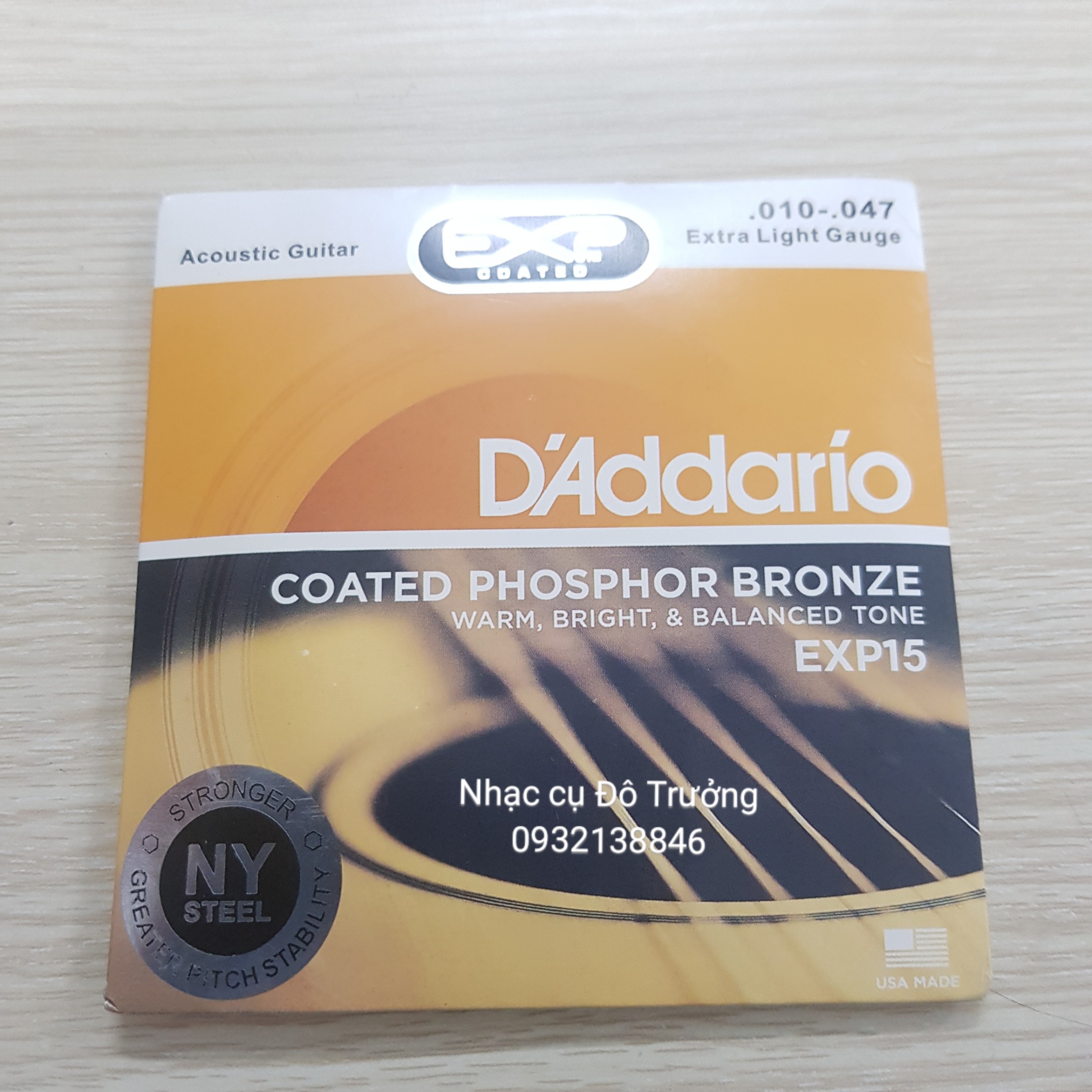 Dây đàn acoustic guitar d’addario exp15