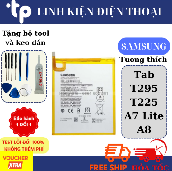Pin Samsung Tab T295 / T225 / A7 Lite / A8 ~ WT-N8T225 / HQ3565S / SWD-WT-N8 / 5100mAh ~ zin (Tặng bộ sửa và keo dán)