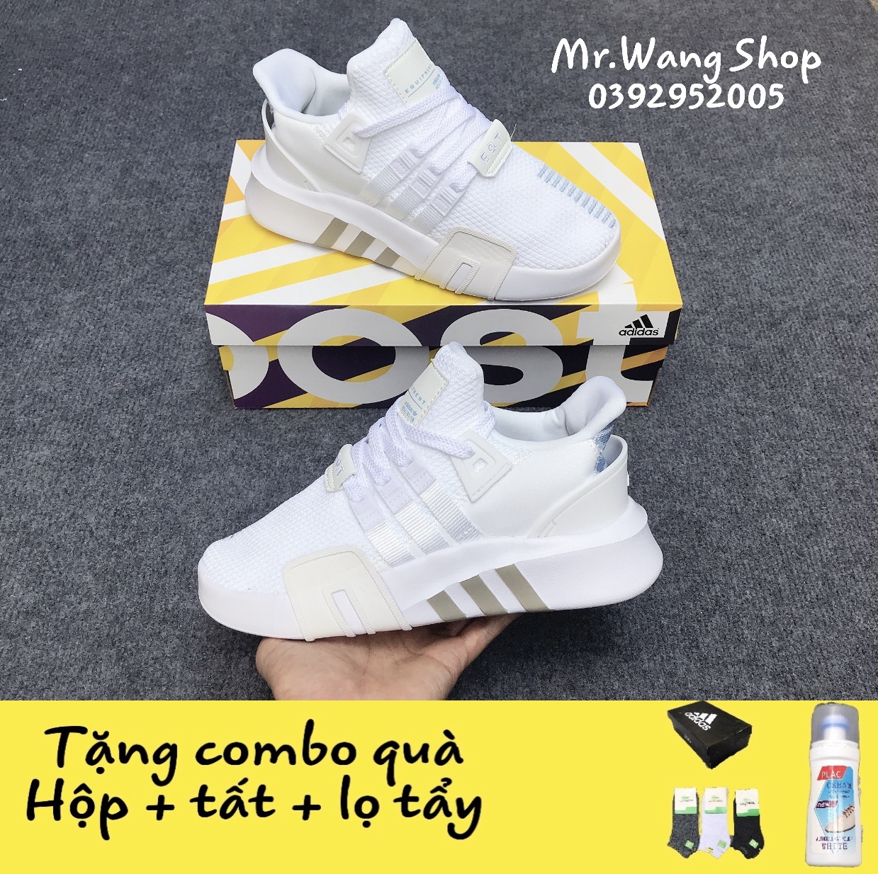 [FULLBOX + TẤT + LỌ TẨY] Giày thể thao nam nữ Adi EQT Trắng Xanh