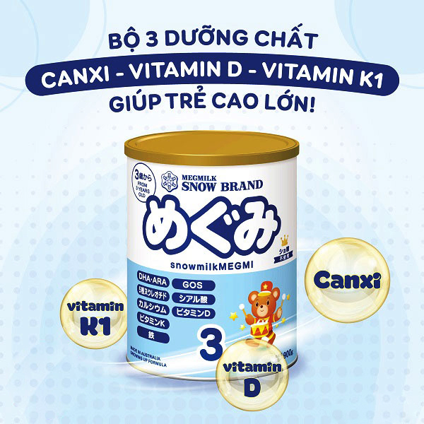 Xả! sữa bột snowbaby số 3 dành cho trẻ trên 3 tuổi nội địa nhật lon 900g date t1/2025