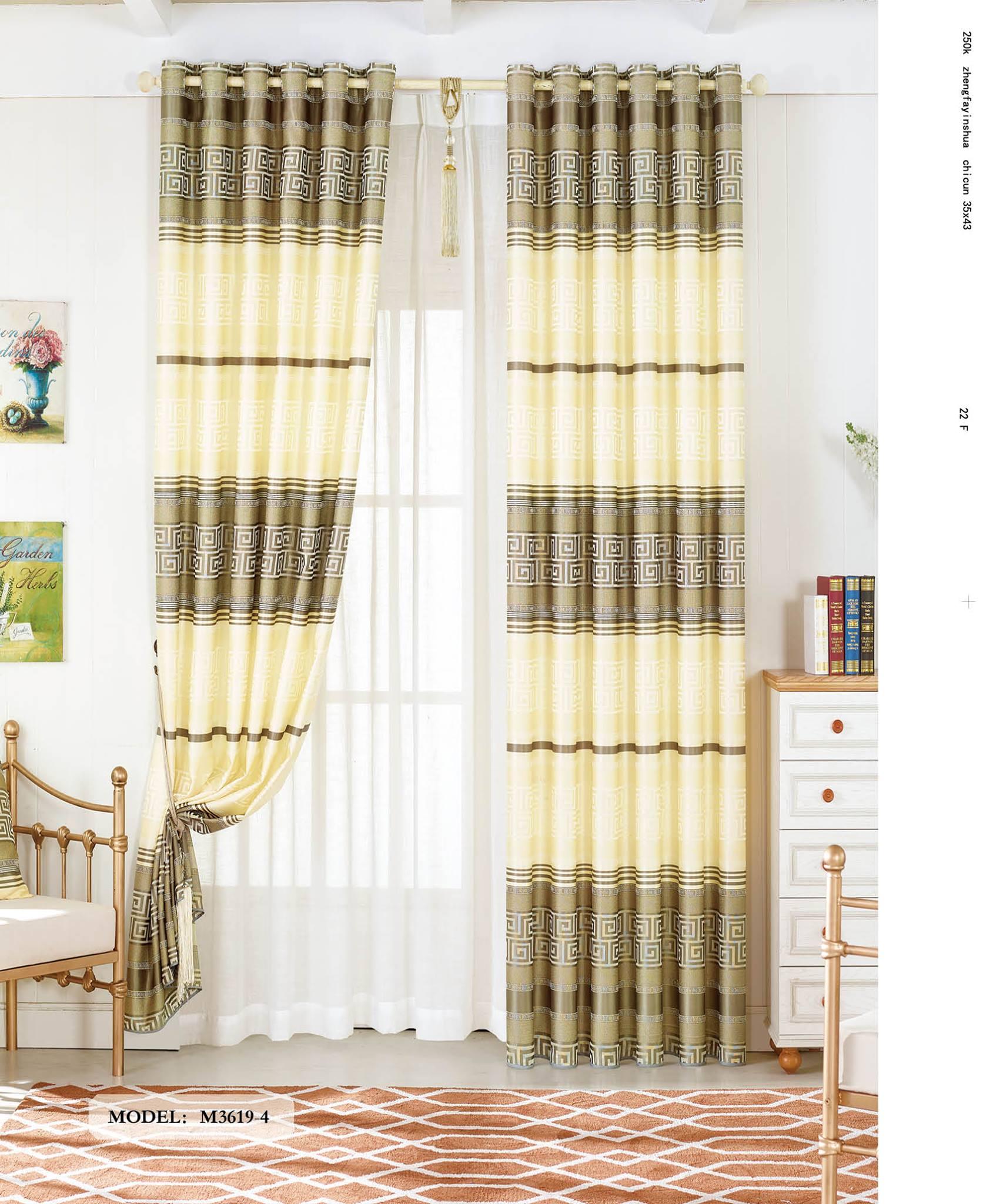 [HCM]Bộ rèm cửa thổ cẩm - tông màu champage - bộ 2 tấm kéo về 2 bên Ngang 120cm Cao 240cm - Vải dày mịn đẹp - Kiểu may khoen ore