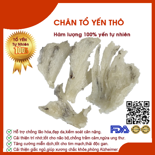 Chân tổ yến thô