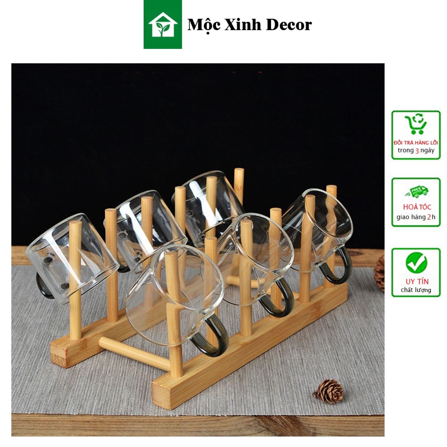 Giá úp cốc , úp chén, úp ly, đĩa, sách bằng gỗ tre tự nhiên