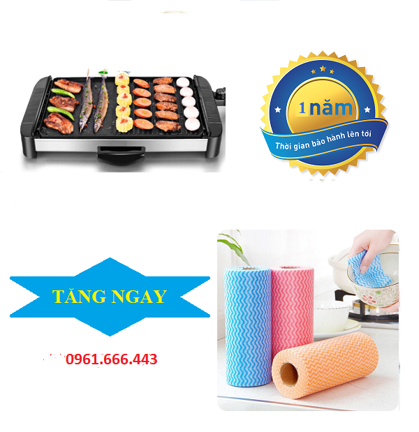 Vỉ nướng điện không khói g7 tặng cuộn giấy