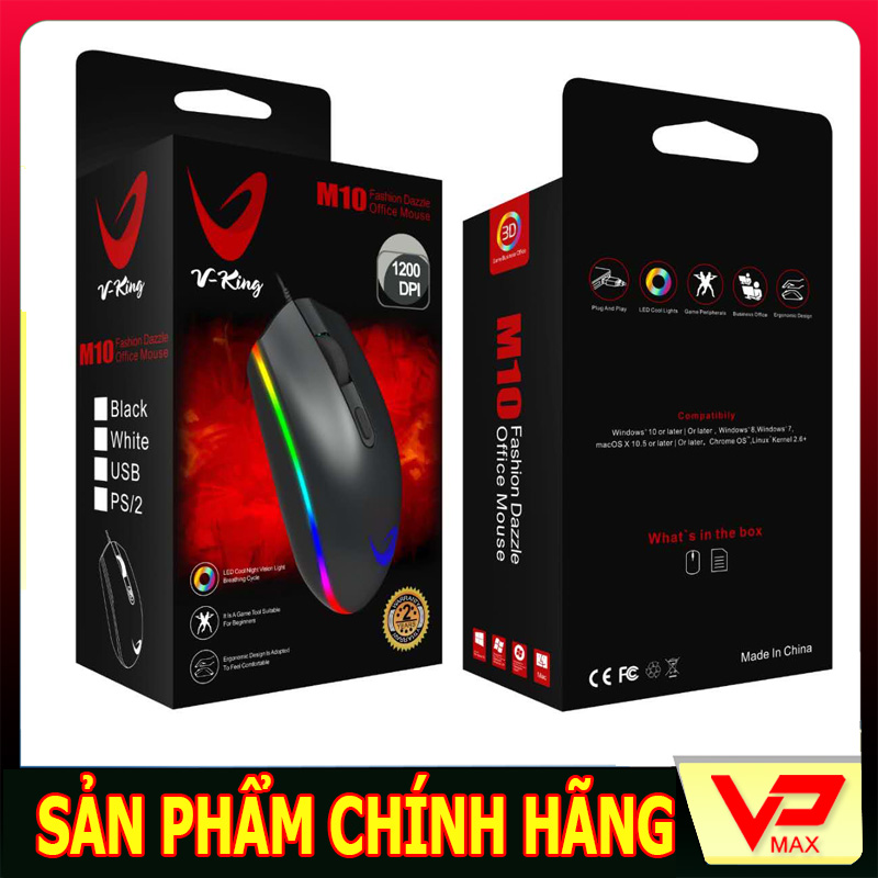 Chuột chơi game đèn led đổi màu cực đẹp - Chuột văn phòng laptop PC giá rẻ - vpmax - chuột máy tính, chuột có dây, chuột led, chuột gaming, chuột dây