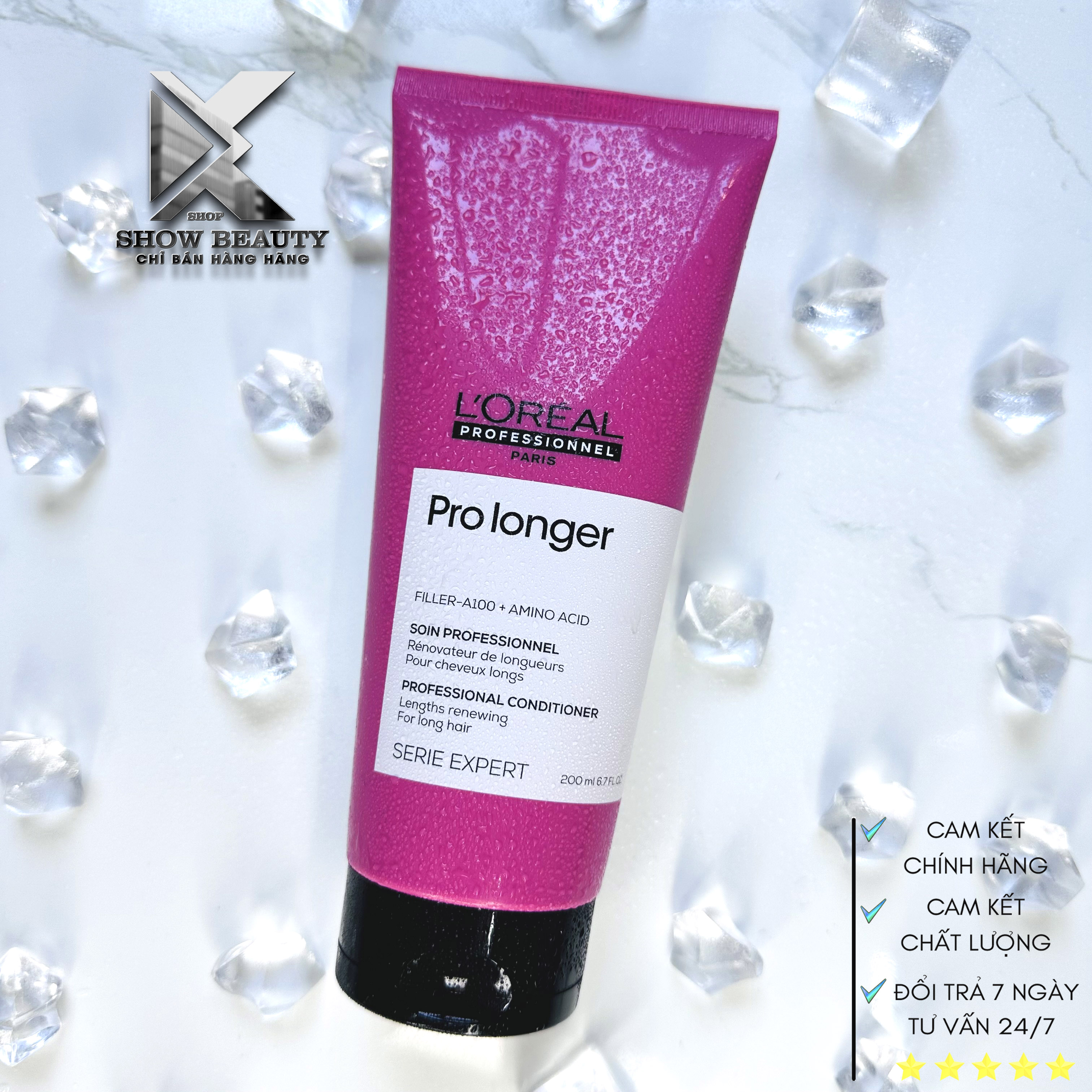 Dầu xả dưỡng tóc dài mềm mượt L'Oréal Professionnel, giảm gãy rụng, chẻ ngọn Pro Longer 200ml