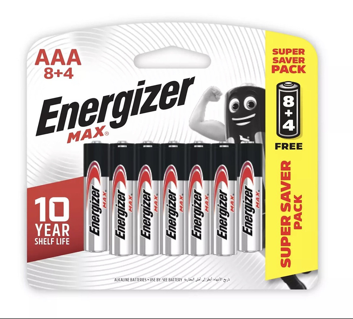 [HCM]Combo Khuyến Mãi [12] viên Pin Đũa AAA Energizer Alkaline 1.5V (Nhập Khẩu Singapore)[Chính Hãng 100%]