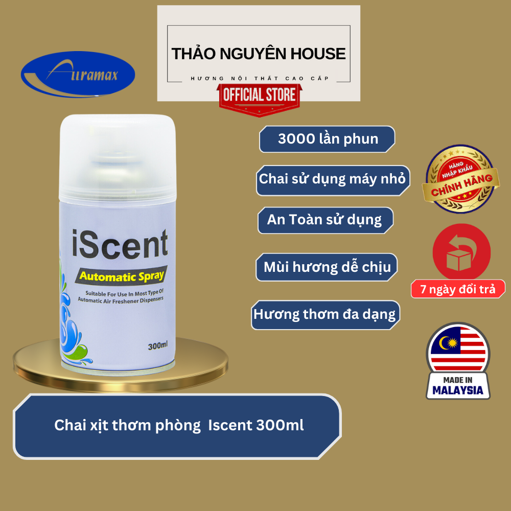 Nước hoa xịt phòng Iscent 300ml hương Lavender (hoa lavender)