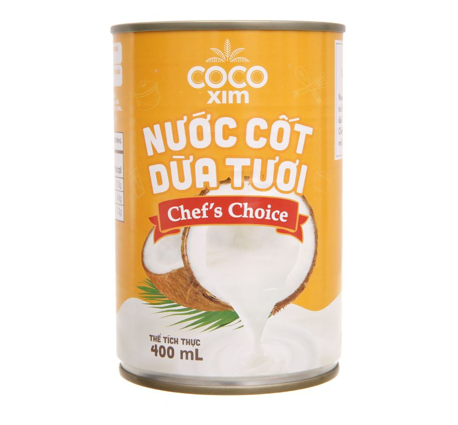 Nước cốt dừa tươi chef's choice Cocoxim lon 400ml