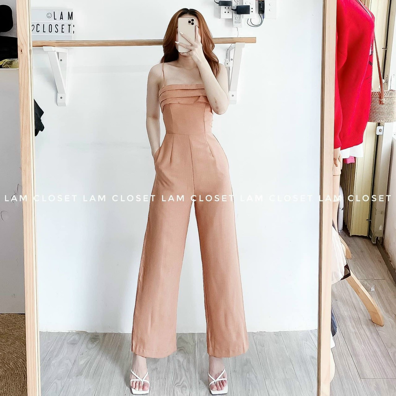 Jum quần dài ống rộng 2 dây ngực xếp li #jumquandai2day