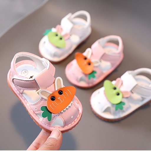 [HCM]Dép Tập Đi  Sandal Tập Đi Có Còi Siêu Êm Siêu Mềm Cho Bé Gái