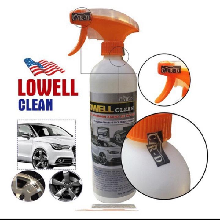 Tẩy ố kính, la zang, viền mạ crom Lowell Clean