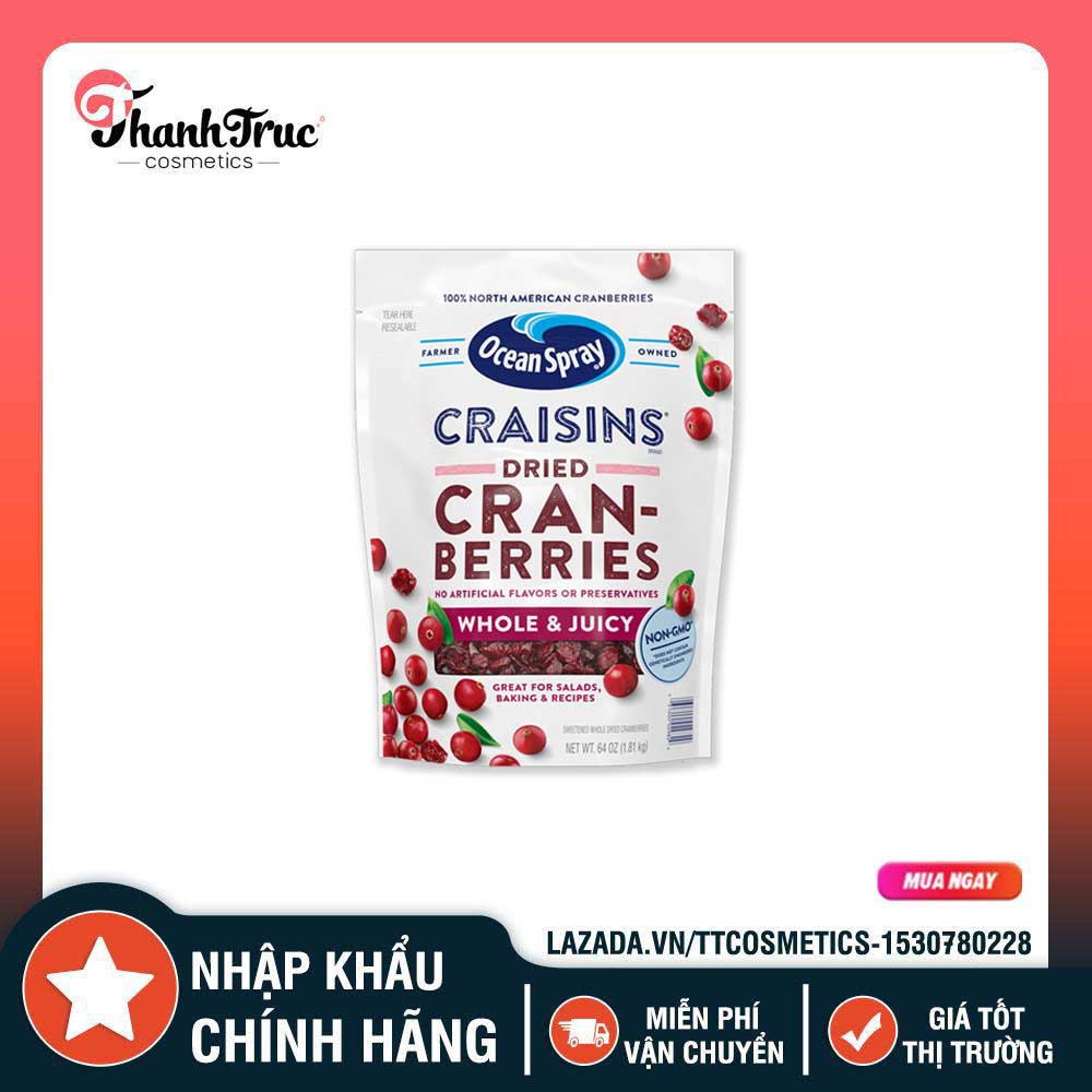 Nam việt quất craisins ocean spray 1.8kg mỹ - date 2023