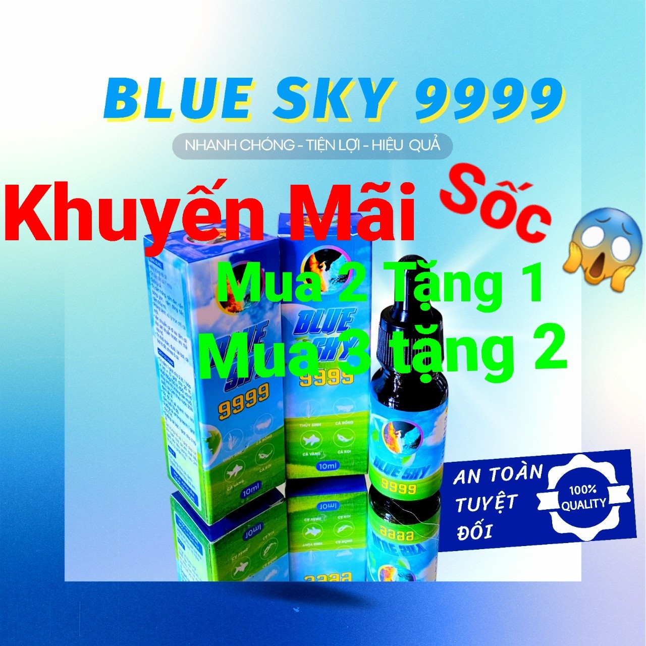 Combo khuyến mãi mua 2 tặng 1 mua 3 chai tặng 2 chai blue sky 9999