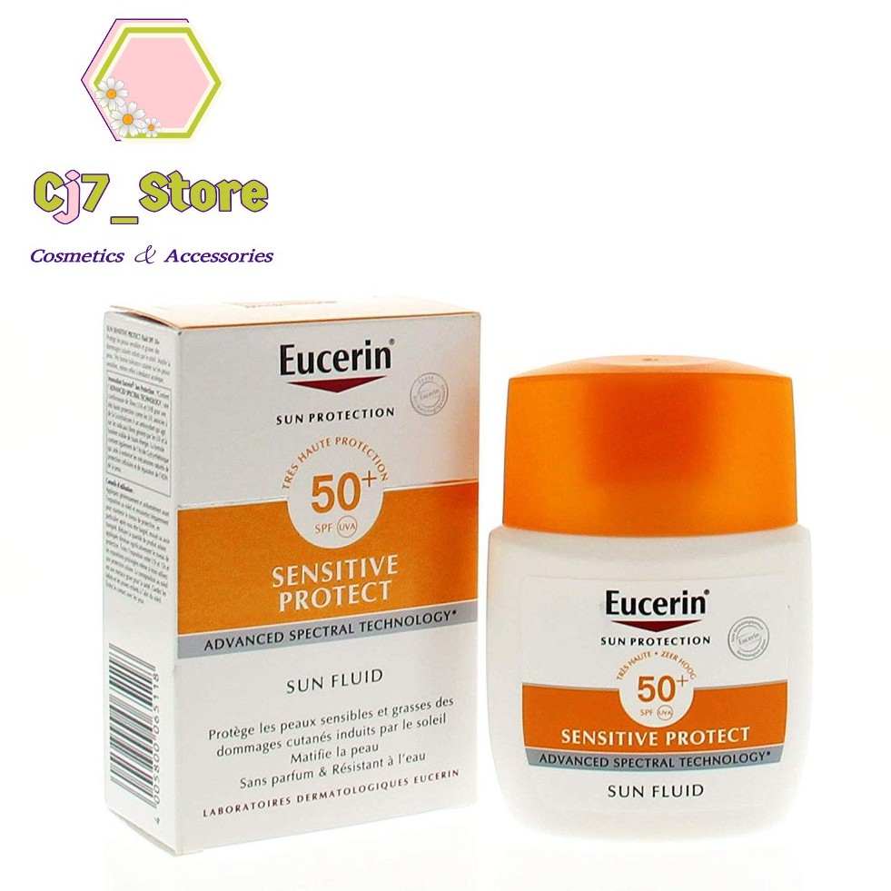 Kem chống nắng cho da nhạy cảm Eucerin Sun Fluid Sensitive Protect SPF 50+ 50ml