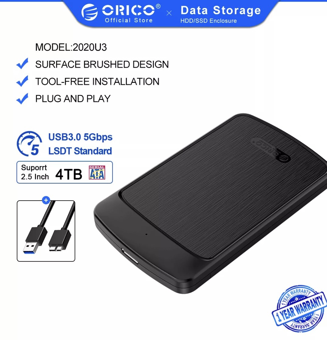 Hộp đựng ổ cứng Orico 2.5 inch dùng cho Ổ HDD laptop ,SSD SATA sang USB 3.0 thành ổ cứng di động