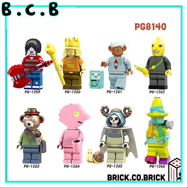 PG 8140 - Đồ chơi lắp ráp mô hình sáng tạo - Minifigure và nhân vật phim hoạt hình Giờ phiêu lưu Adventure Time bộ 1