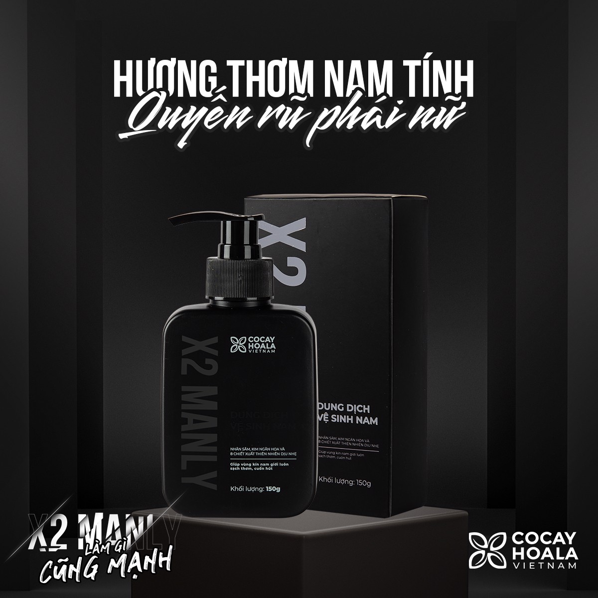 Gel vệ sinh nam x2 manly - làm sạch sâu 150g cocayhoala