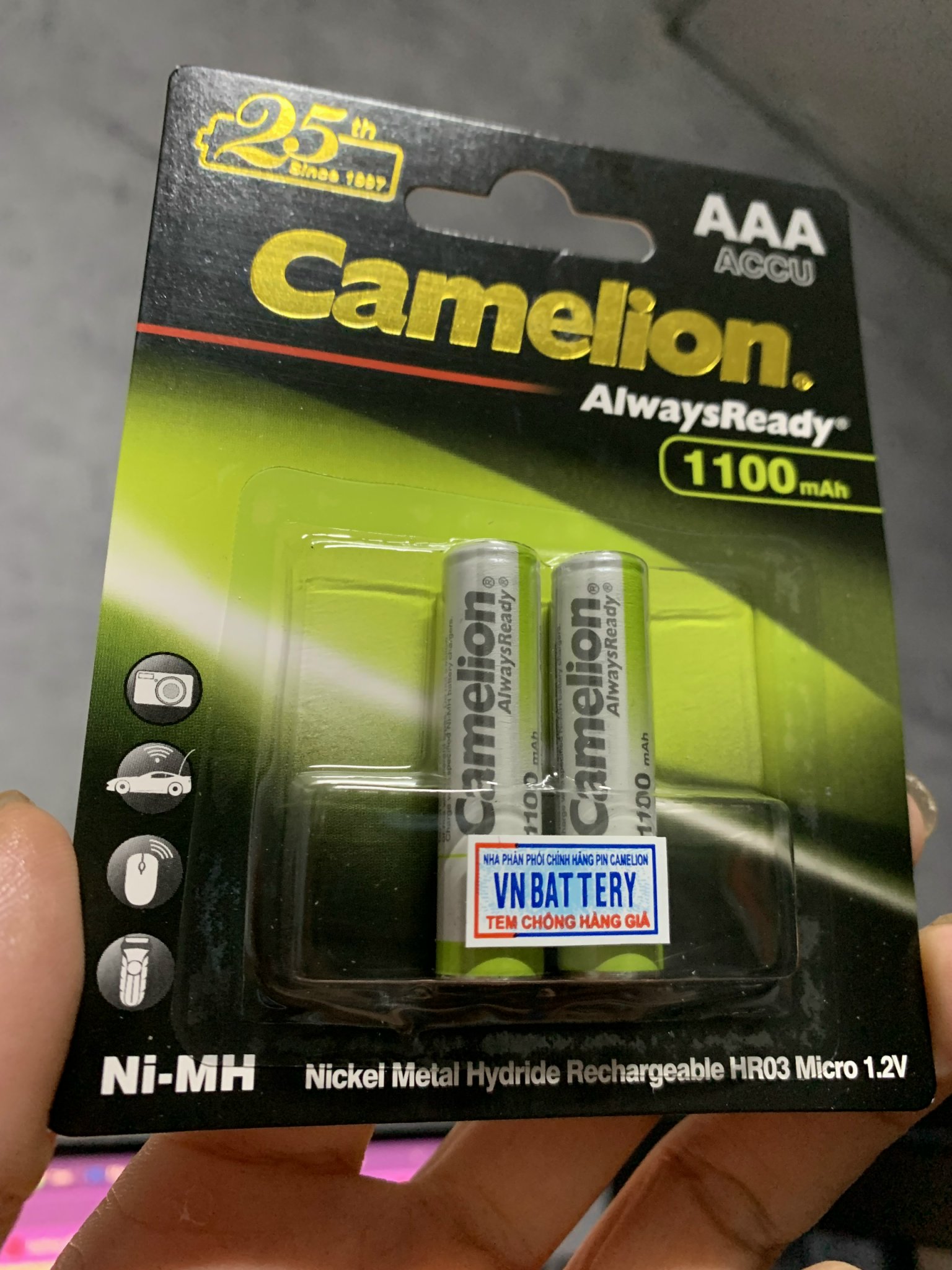 Pin sạc AAA camelion 1100 Alway hàng chính hãng Camelion Việt Nam