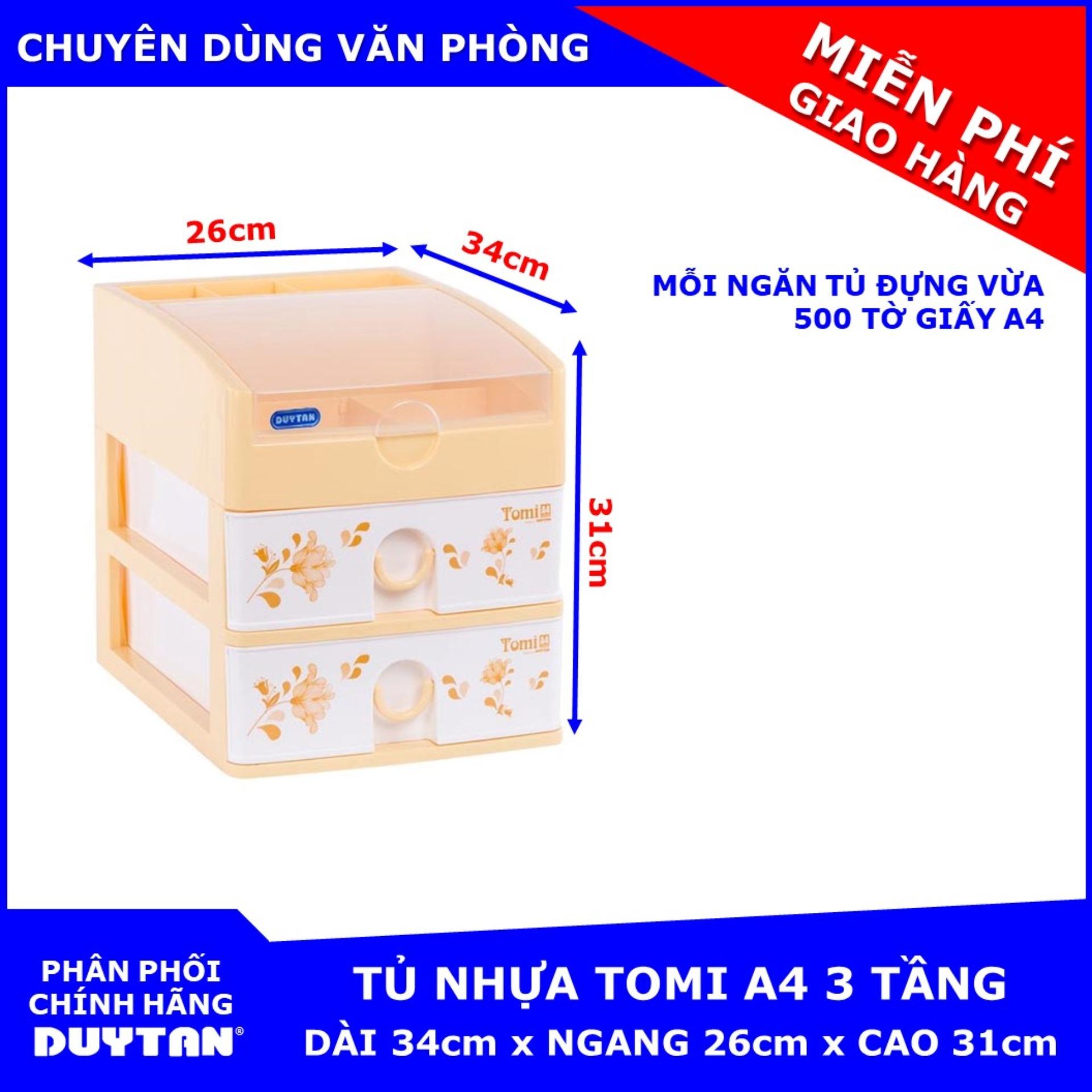 Tủ nhựa duy tân tomi a4 3 tầng chuyên dụng đựng vừa khổ giấy a4