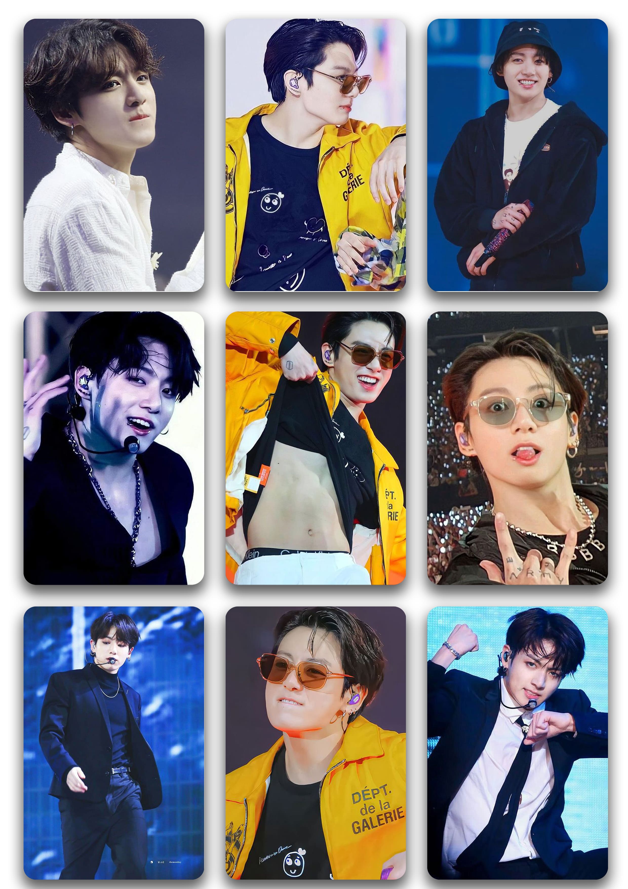 Combo 9 card bo góc jungkook bts stage siêu đẹp - nhận in card theo yêu cầu