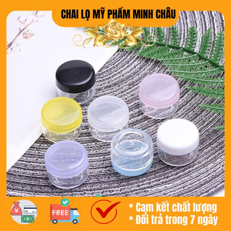 [Combo 10sp] Hủ nhựa tròn 3g/5g chiết mỹ phẩm - Hủ nhí / hủ đựng kem / chai lọ chiết mỹ phẩm